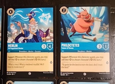 SSP- RARE Lorcana ERRATA Errors And Character Text Errors (8) Cards- Exact  Shown