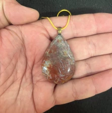 Red Ohio Flint Pendant Necklace