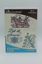 Anita Goodesign Christmas Curls Embroidery Machine Design CD 100MAGHD