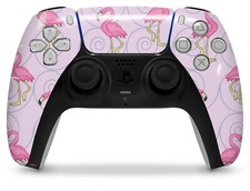 Skin Sony PS5 Controller Flamingos on Pink