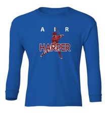 Philadelphia Fans Bryce Harper Phillies Philly Air Pic Youth Long Sleeve T-Shirt
