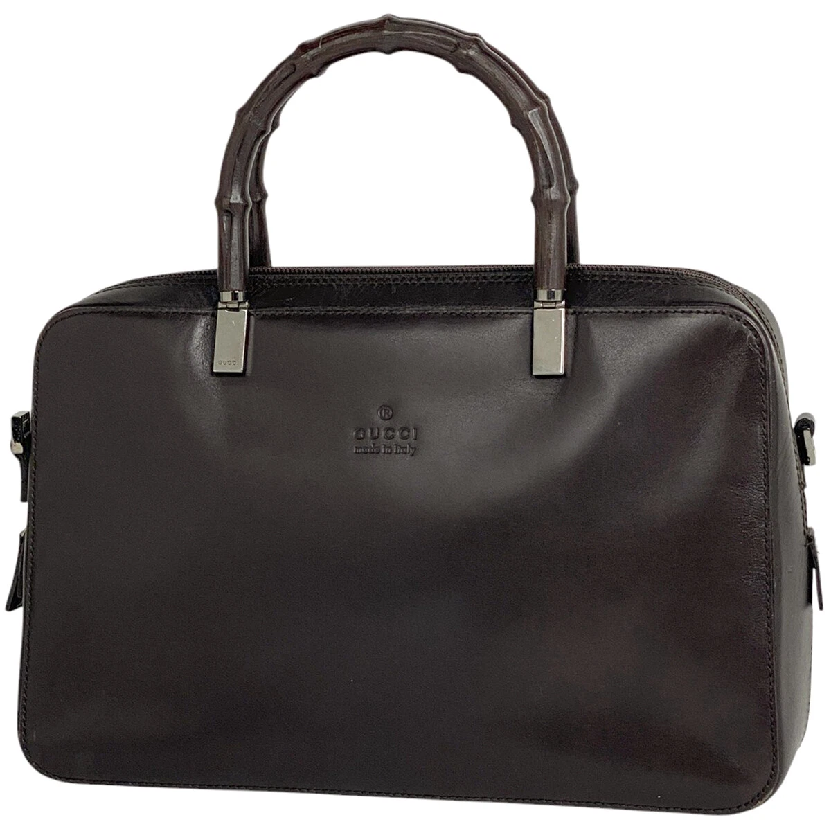 Sac à main GUCCI bambou sac à main sac à main cuir marron 0000828 femme