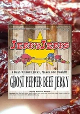 Jerky Jerks Hot Ghost Pepper Sweet Premium Beef Jerky 7oz