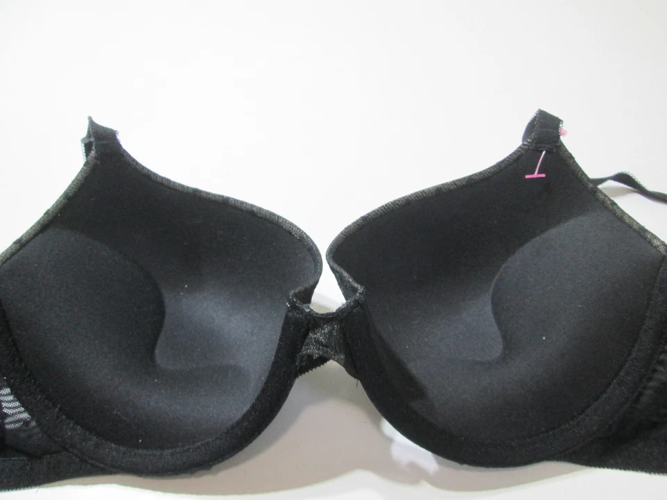 Scandale Bra Size 34C Black Underwired Push-Up Adjustable Strap Spotted Lingerie - Image 2 of 4