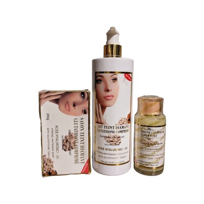 Lait Teint Glutathione Comprime Diamant Lotion, Soap & Super Fort Serum  100ml