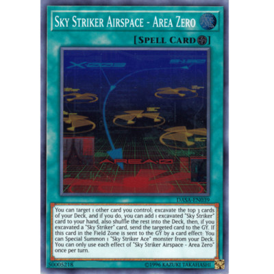 *** SKY STRIKER AIRSPACE - AREA ZERO *** DASA-EN039 SUPER RARE YUGIOH MINT/NM