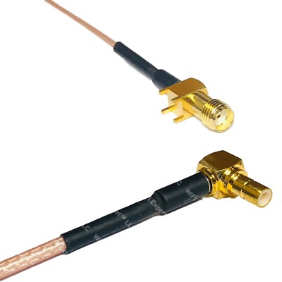 RG178 SMA Female PCB to SMB MALE ANGLE Coax RF Cable USA-Ship