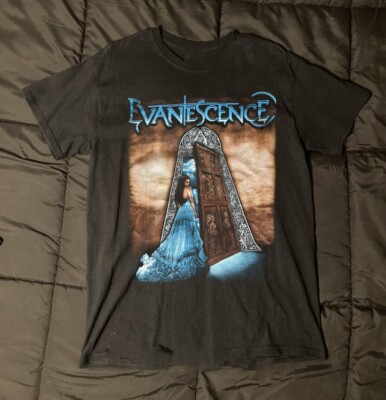 Vintage Evanescence Band Cotton Black Shirt Unisex Concert S to 5XL SG084