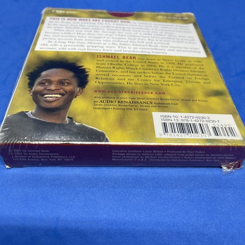 a Long Way Gone Memoirs of a Boy Soldier Audiobook Read By Author Ishmael Beah - Picture 5 of 5