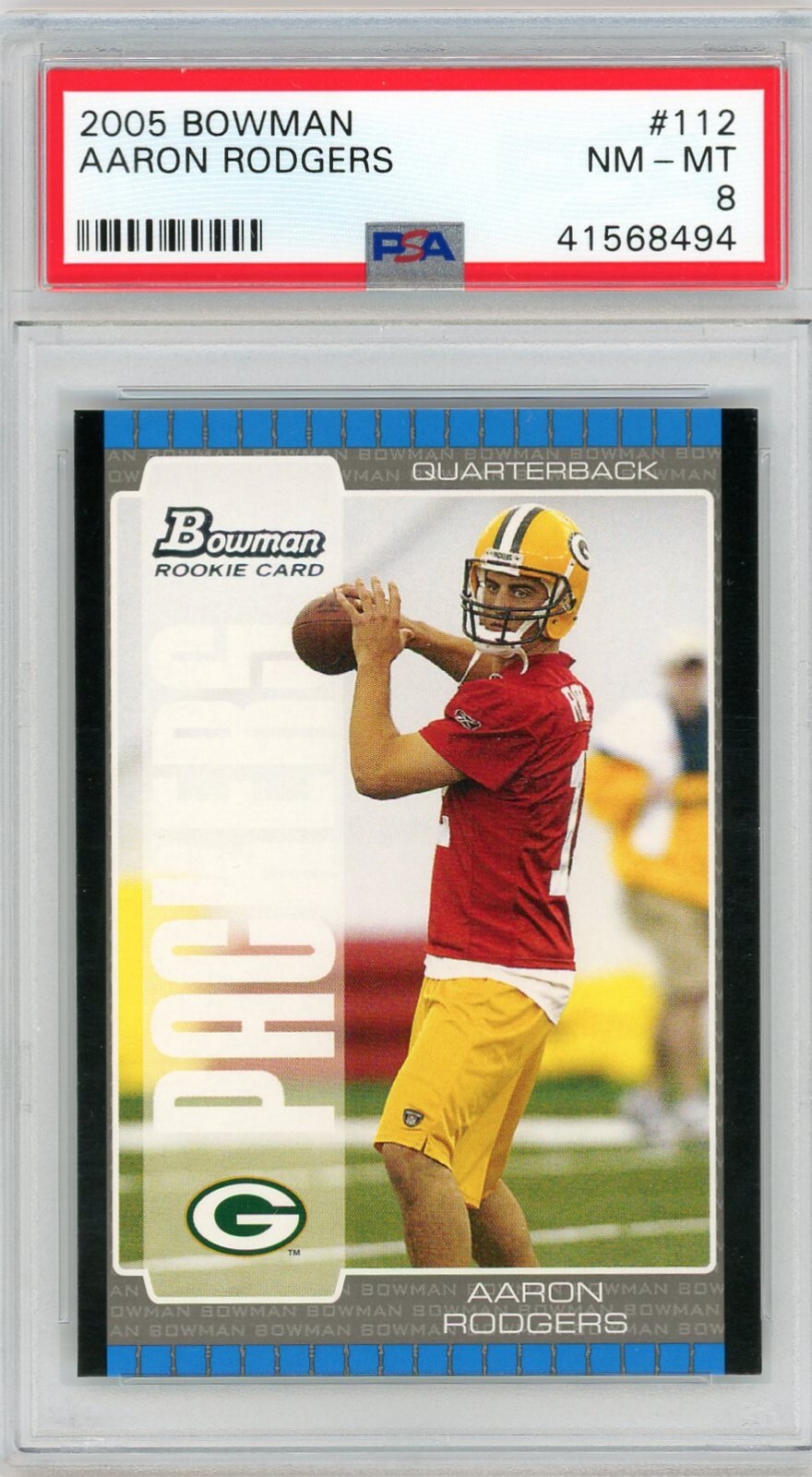 2005 Bowman Aaron Rodgers #112 PSA 8 Rookie RC Green Bay Packers