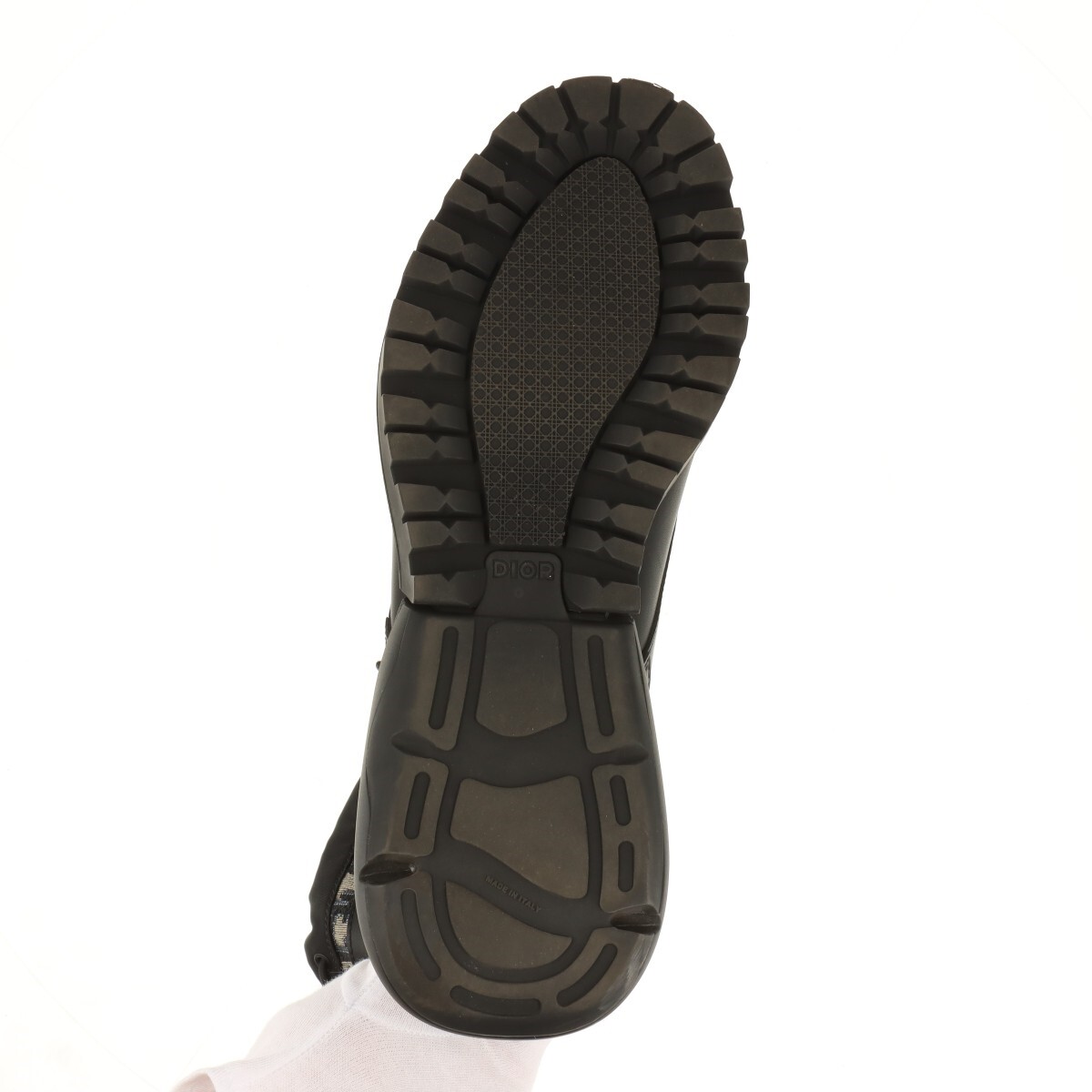 Dior Oblique Leather x fabric Short Boots 41 Men's Black x Dior Oblique Leather x fabric Short Boots 41 Men's Black x