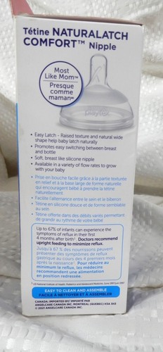 3 Pk Playtex Baby VentAire Anti-Colic/Reflux 9 oz Bottles w/Silicone Nipples NEW - Picture 3 of 7