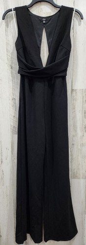 LULUS Make Memories Black Plunge Sleeveless Wide Leg Jumpsuit Size MEDIUM**NWOT* - 第 7/11 張圖片