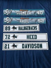 San Jose Sharks Game Used Locker Nameplate Lot - San Jose Barracuda