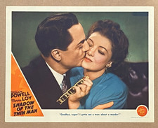 SHADOW OF THE THIN MAN ‘41 WILLIAM POWELL KISSES MYRNA LOY BEST CARD IN SET