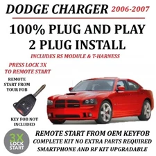 PLUG & PLAY REMOTE START FITS 2006 -2007 DODGE CHARGER 3X LOCK ACTIVATION