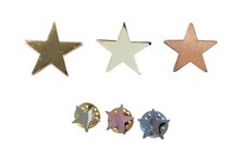 Gold Silver Bronze Star Pin Badge Lapel Merit Good Work Award BUY 2 GET 1 FREE