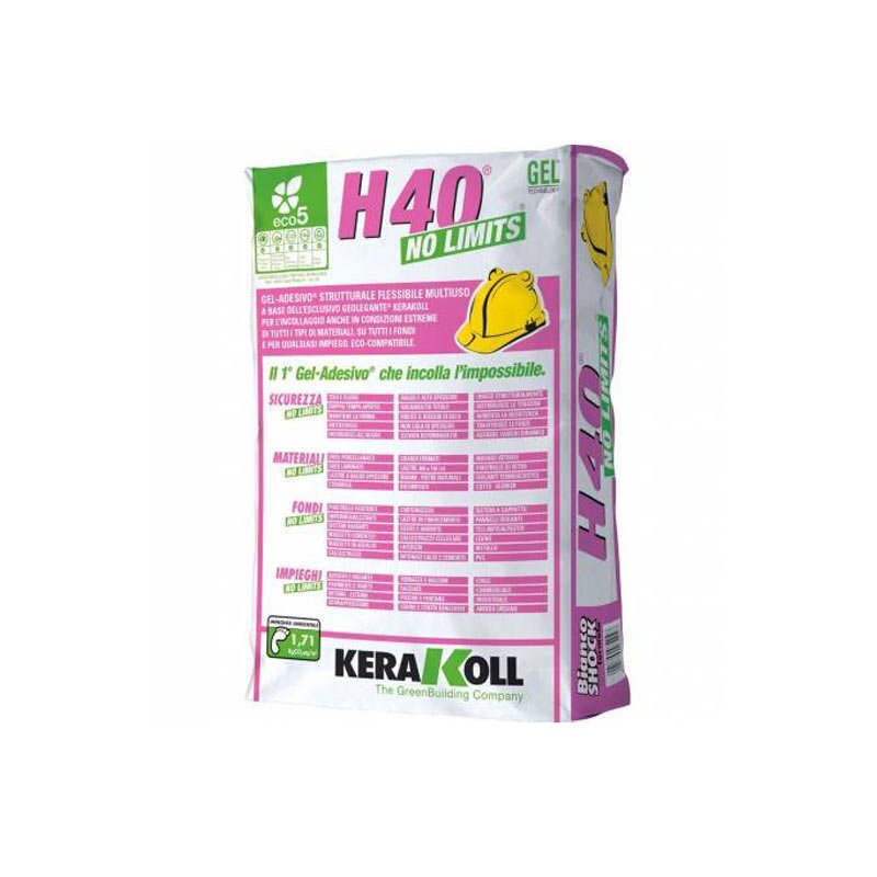 H 40 No Limits Bianco 25 Kg - Kerakoll