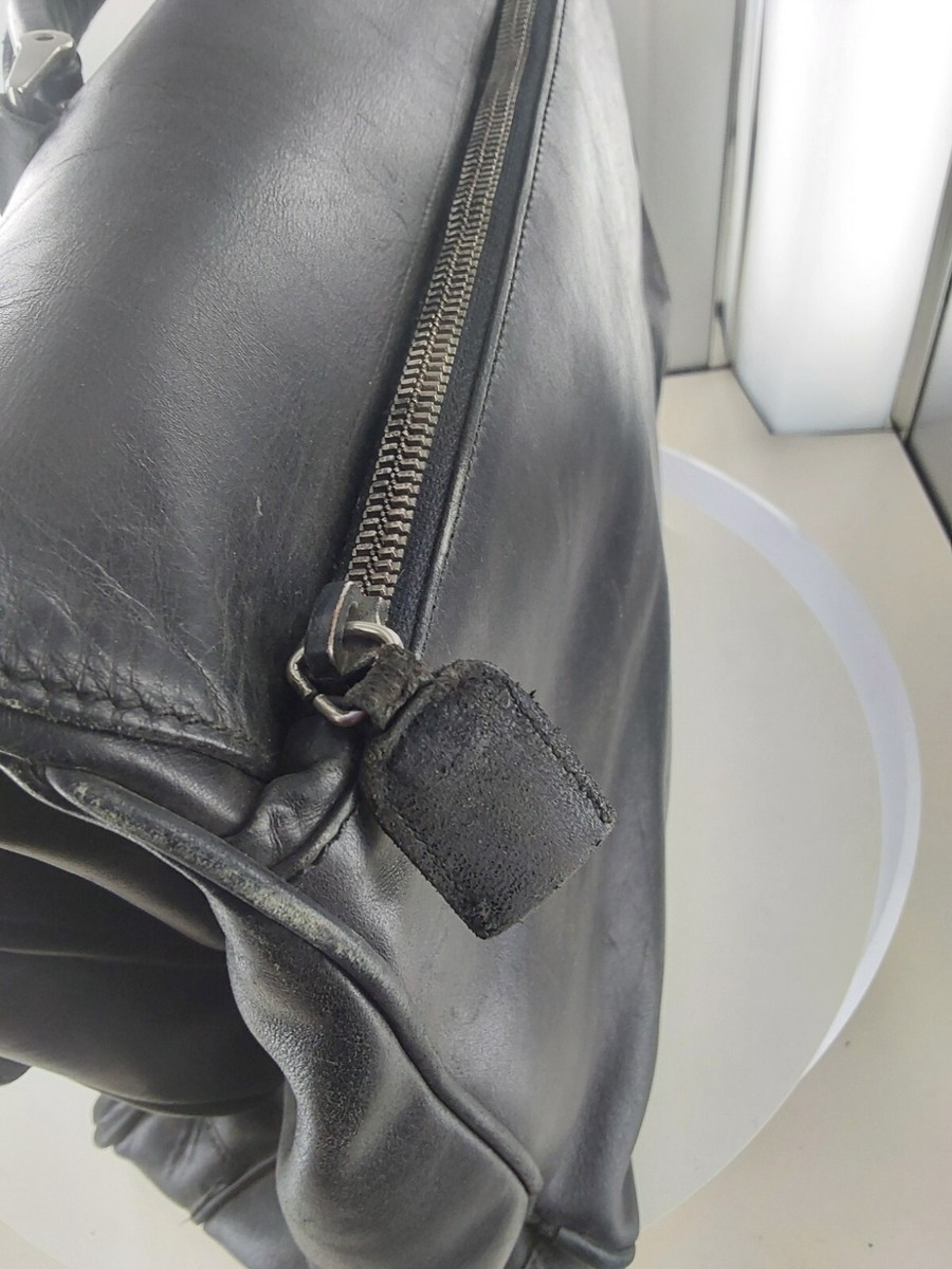 Vintage Prada-Black Double Lock Leather Briefcase - Used | eBay