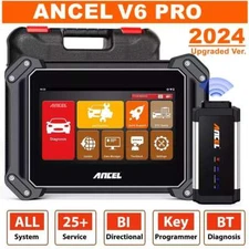 ANCEL V6 Pro OBD2 Scanner Car Diagnostic Tool K-ey Fob Programming Bidirectional