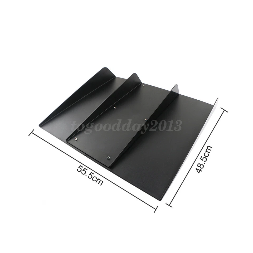 21.8" x 19" ABS Universal Black Rear Bumper 4 Fins Diffuser Fin For Honda Accord - Image 4 of 4