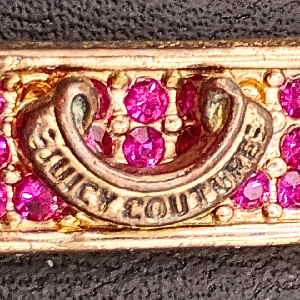 Pulsera Y2K Juicy Couture Mujer Oro Estrás Cadena Cristal Dije Barbiecore Foto 2 de 4