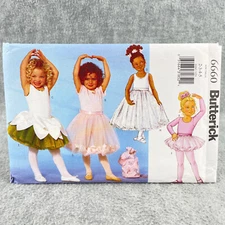 Butterick 6660 Dance Leotard Skirt Bag and Scrunchie Childs Size 2 5 Pattern