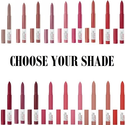 MAYBELLINE SuperStay Ink Matte Crayon Lipstick, CHOOSE YOUR SHADE