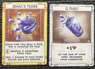Authentic New Isaac Four Souls Isaac's Tear & G Fuel! Promo Cards Free Fast Ship