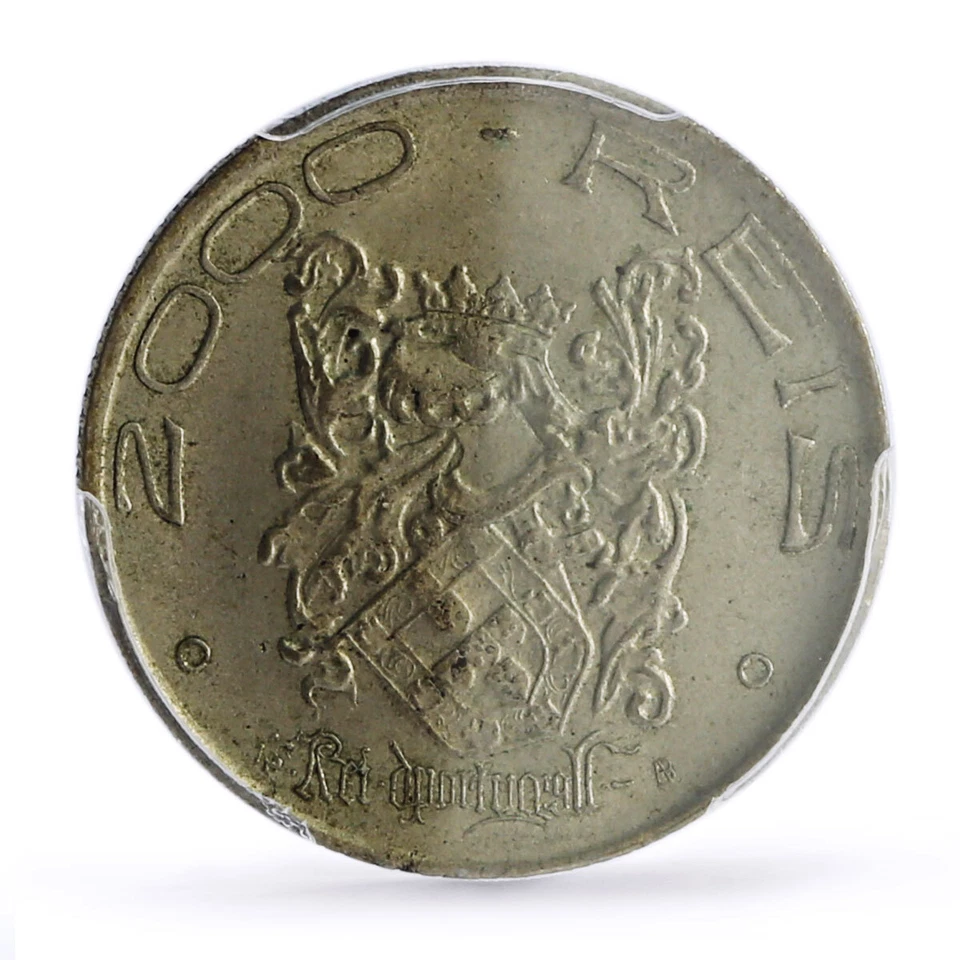 Brazil 2000 reis 400 Years Colonization King Joao III MS64 PCGS silver coin 1932 - Image 2 of 4