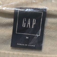 Gap Men's Beige Crewneck Knit Pullover Sweater Long Sleeve Regular Size M