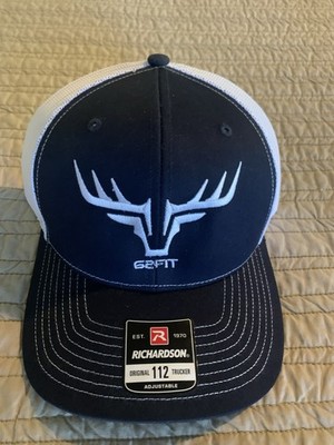 New G2fit Richardson 112  Trucker Snap Back Mesh Buck Deer Elk Navy Blue Hunting