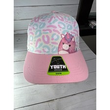 Gorra Squishmallows Lola Unicornio Juvenil Snapback OSFM Rosa Nueva con Etiquetas Gorra para Niños
