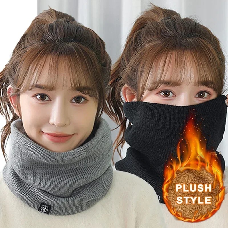 Winter Neck Warmer Scarf Face Cover Warm Knit Collar for Men Women Ski Run UK