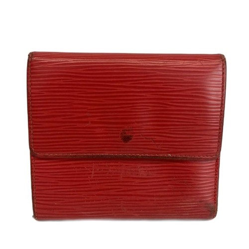 Louis Vuitton Epi Bifold Wallet Red Leather Logo - Picture 2 of 9