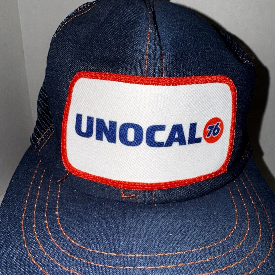 De colección UNOCAL 76 Trucker Hat Malla Snapback Gorra Gasóleo Publicidad Hecho en EE. UU. Foto 3 de 4