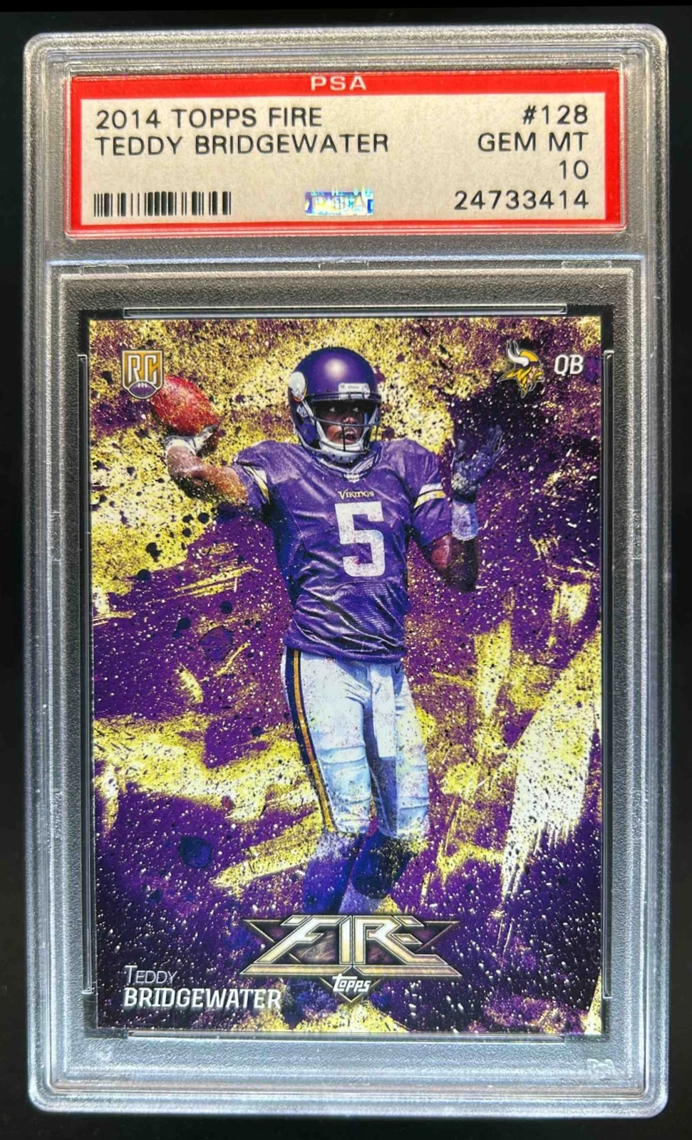 Teddy Bridgewater Topps Fire #128 Base