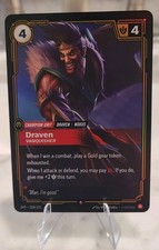 Riftbound Spiritforged Draven Vanquisher 020/221 Rare Champion Unit NM — live eBay listing