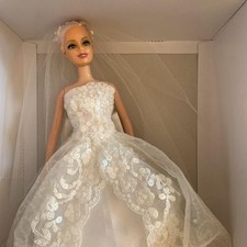 Barbie Doll Wedding Dress Not for Sale Collectible Pink Costume