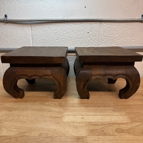 VTG Solid Hardwood Opium Type Table 10” By 10” By 8”H - Afbeelding 3 van 17