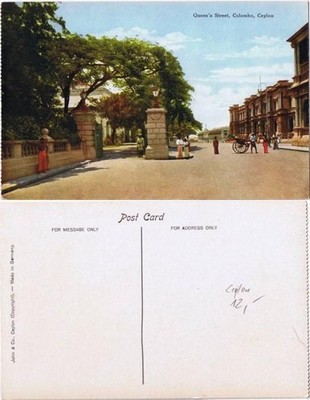 Postcard Colombo Queen´s Street 1918