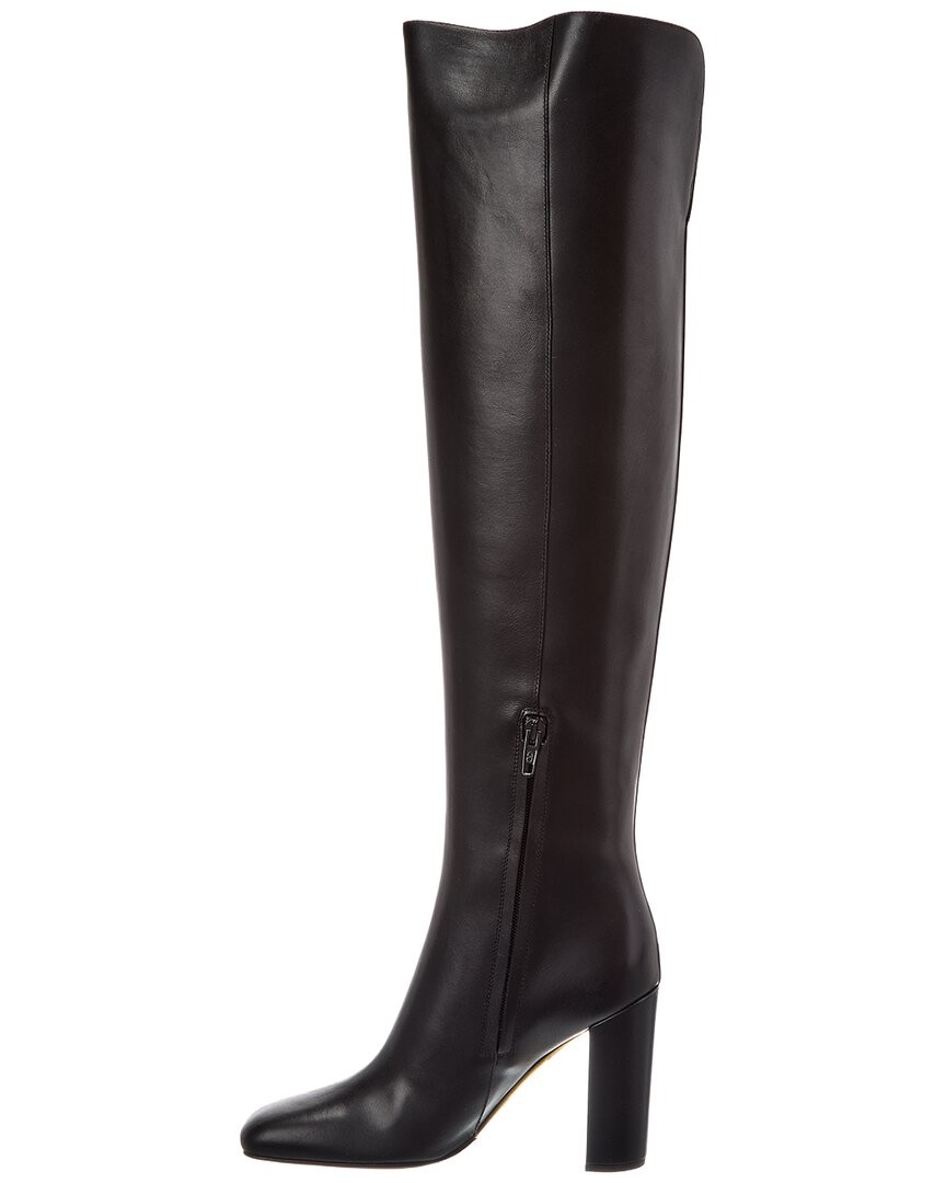 Valentino Vlogo 95 Leather Over-The-Knee Boot Women's Black 38 thumbnail 2