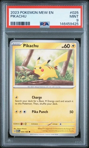 2023 POKEMON MEW EN-151 #025 PIKACHU PSA 9