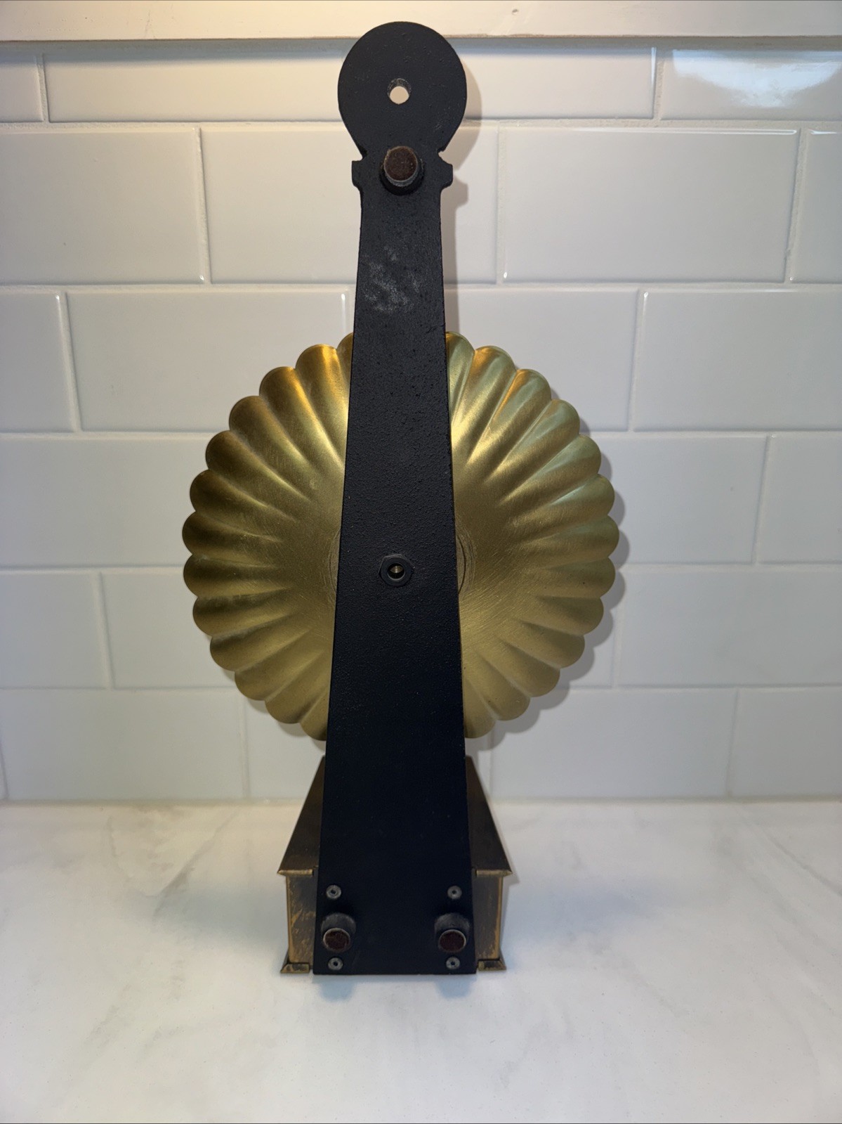 Tell City Brass Reflector Colonial Wall Sconce Candle Holder Art Deco 15"H