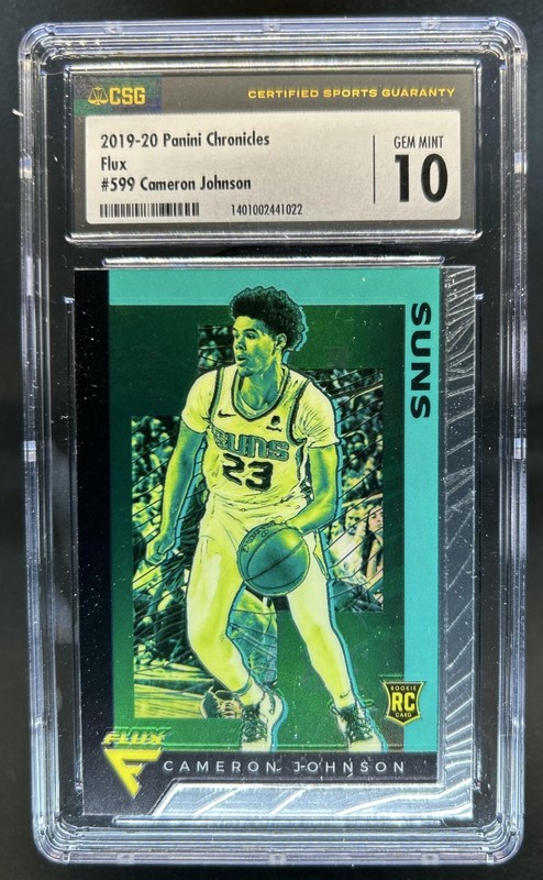 2019-20 Chronicles Cameron Johnson RC Rookie Flux #599 Suns CSG 10