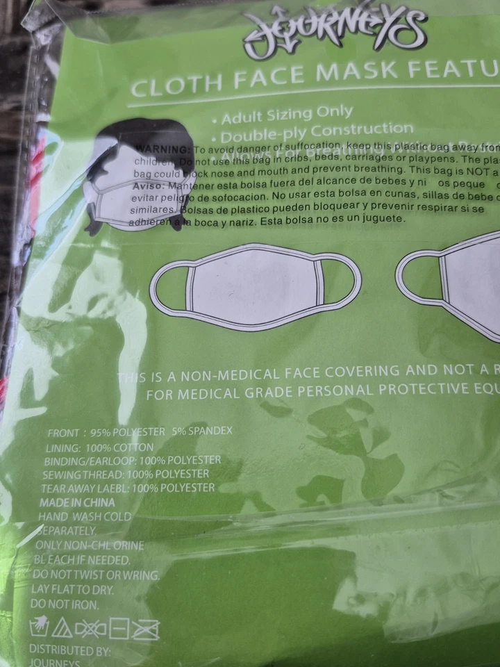 Set Of 3 Christmas Holiday Adult Face Mask - Image 4 of 4
