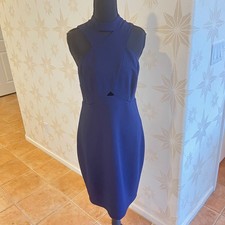 Guess Los Angeles Wedding Guest Navy Blue Halter Neck Cutout Sheath Dress Size 6