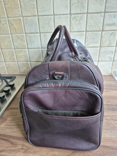 Jasper Conran Leather Holdall Travel and Weekender Bag Brown From Debenhams - Picture 4 of 11