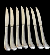 7 Vtg Rogers Co Jefferson Bullet Pistol Grip Dinner Knives Stainless Korea