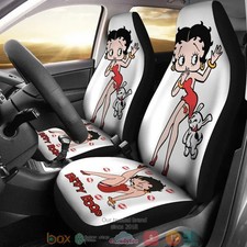 Betty Boop Betty Boop With Dog White Cartoon Car Seat Covers Limited Edition Betty Boop Betty Boop With Dog White Cartoon Car Seat Covers Limited Edition